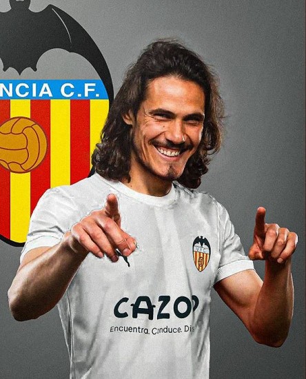 Chân sút Cavani gia nhập câu lạc bộ Valencia chờ "gieo sầu" cho Real và Barca