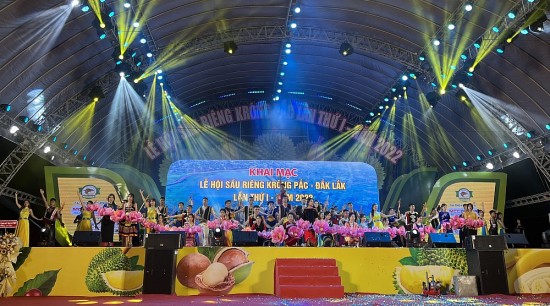 Đắk Lắk: Rộn ràng khai mạc Lễ hội Sầu riêng Krông Pắk