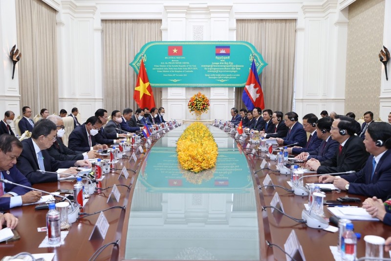 Thủ tướng Phạm Minh Chính hội đàm cùng Thủ tướng Hun Sen